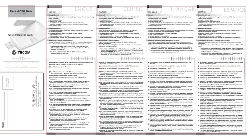 TECOM GBU301 User manual
