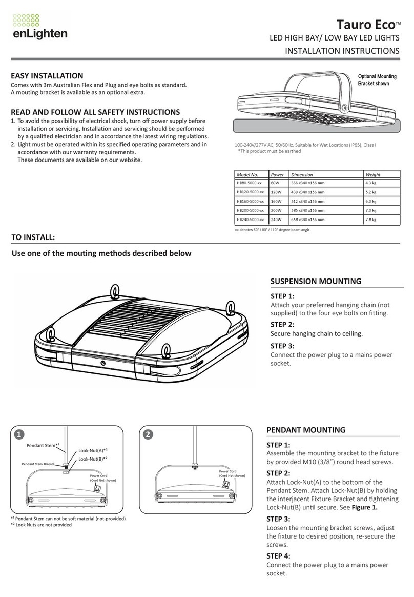 enLighten Tauro Eco HB80-5000 Series installation instructions