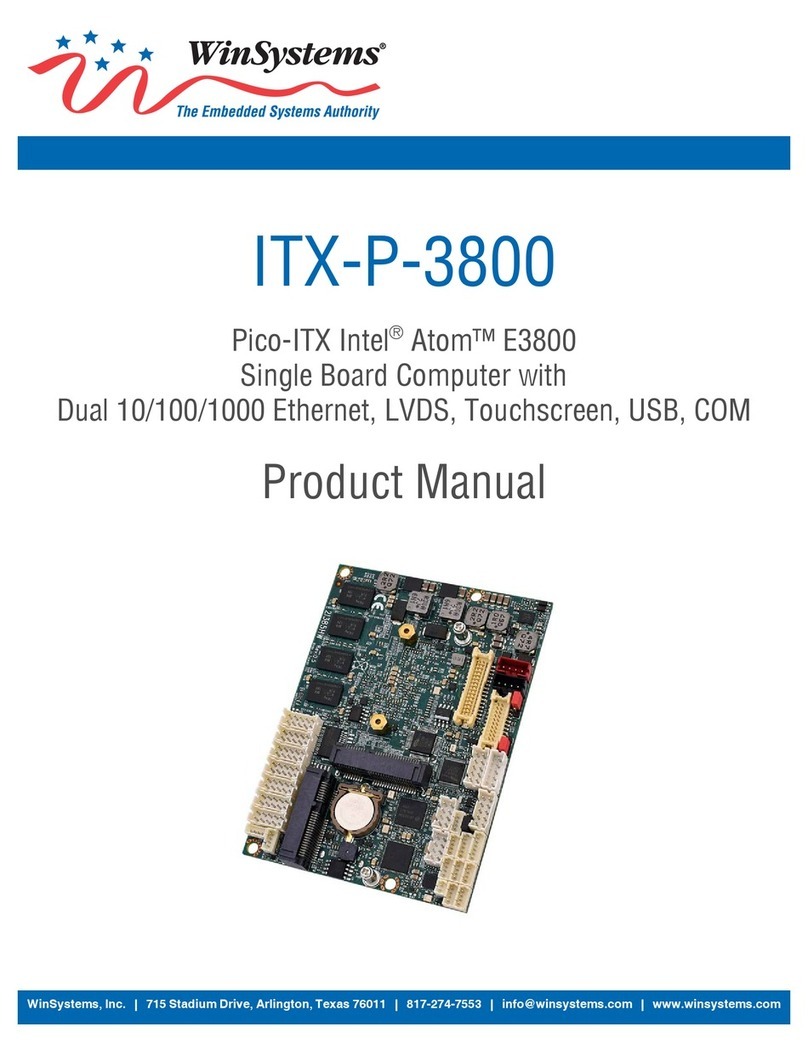 WinSystems ITX-P-3800 product manual