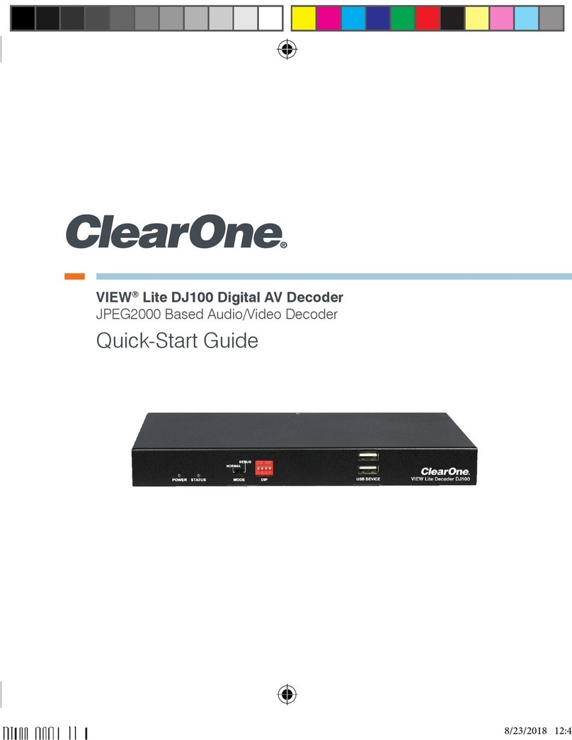 Clear One VIEW Lite DJ100 quick start guide