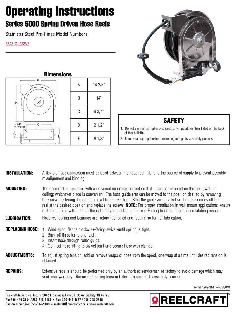 ReelCraft 5635 OLSSW5 User manual