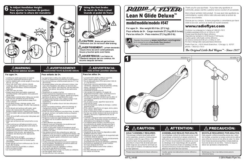 Radio Flyer Lean N Glide Deluxe 547 manual