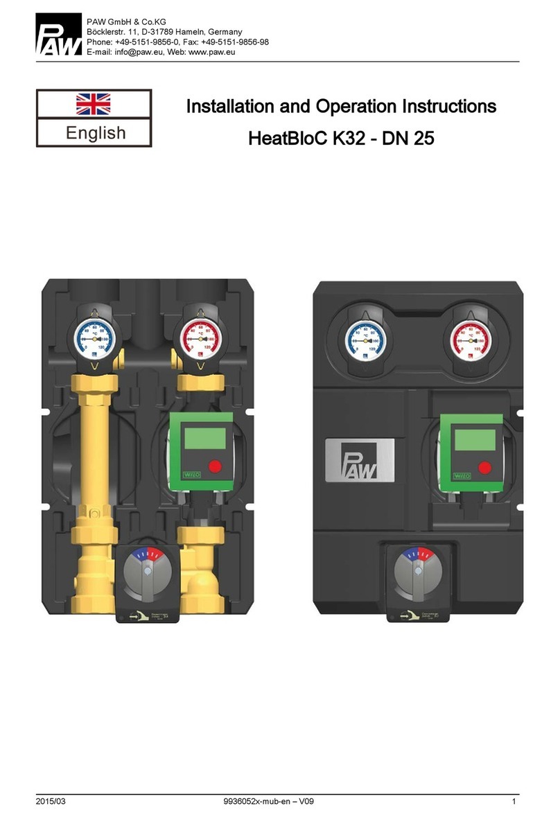 PAW HeatBloC K32-DN 25 Installation and operation instructions