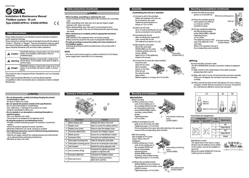 SMC Networks EX600-SPR1A Installation & maintenance manual SMC Networks EX600-SPR1A Installation & maintenance manual
