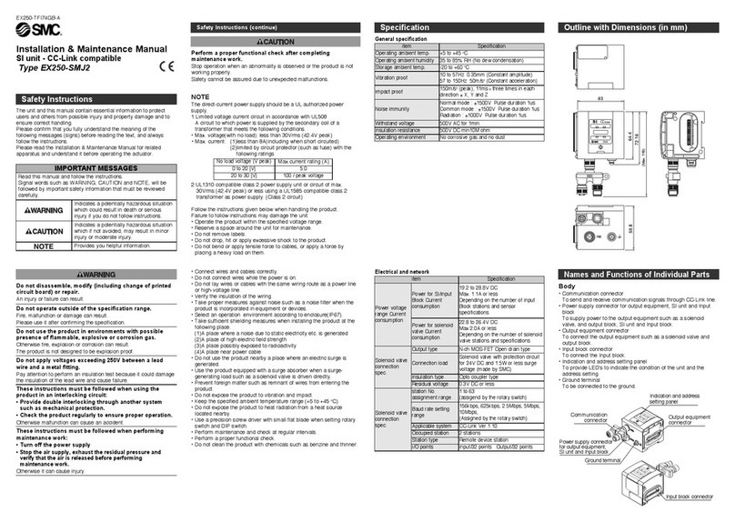 SMC Networks EX250-SMJ2 Instruction Manual