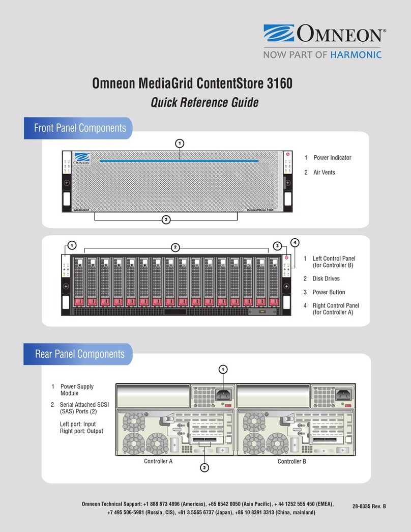 Omneon MediaGrid ContentStore 3160 User manual