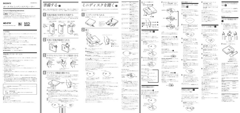 Sony mz-e7w User manual Sony mz-e7w User manual