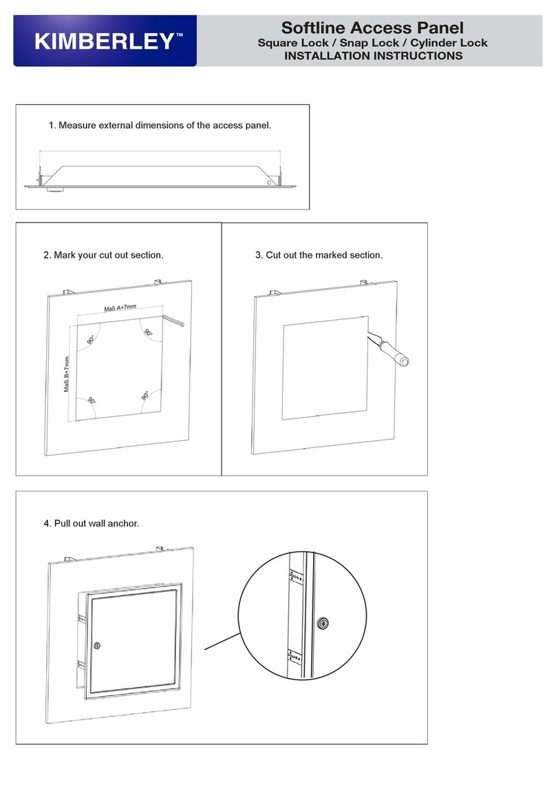 Kimberley Softline Access Panel installation instructions