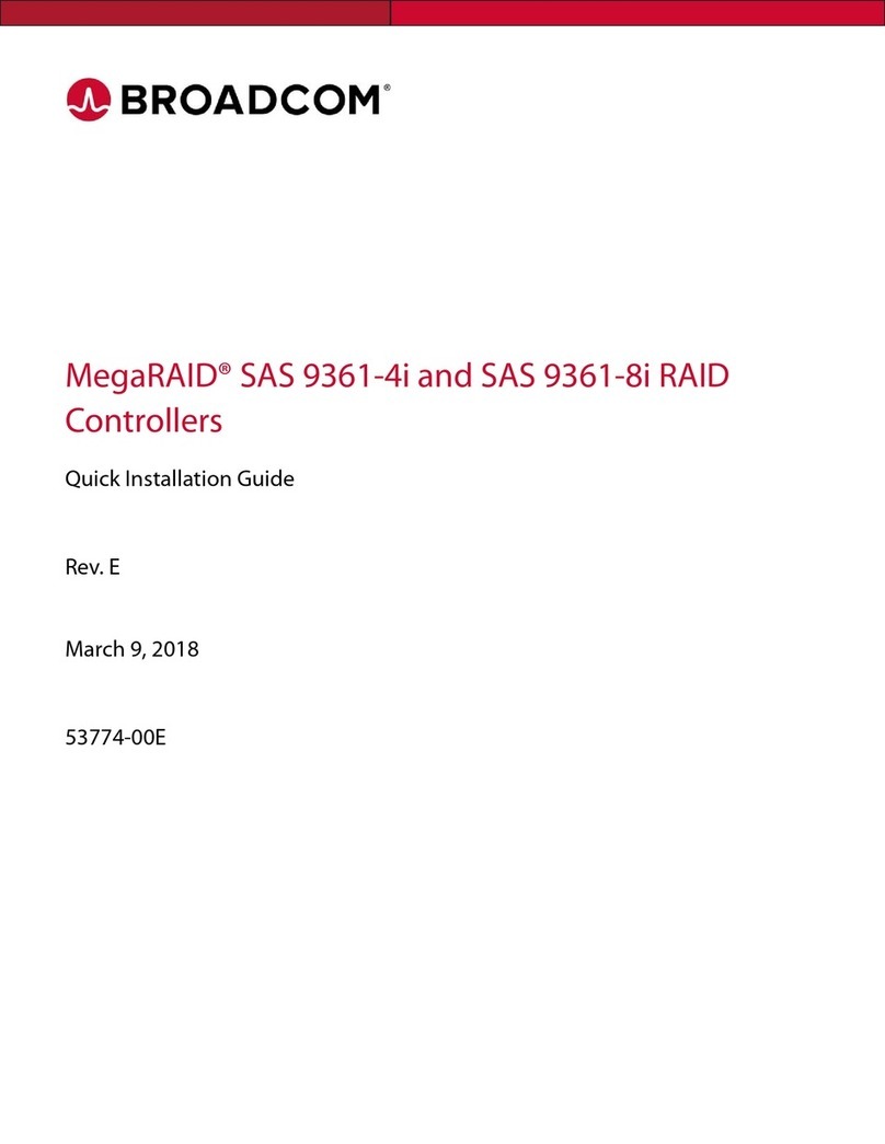 Broadcom MegaRAID SAS 9361-4i Quick installation guide