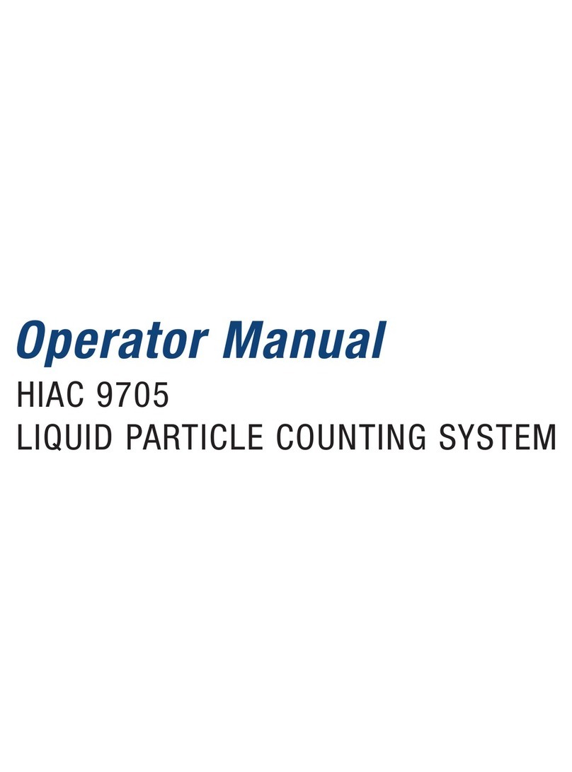 Hach HIAC 9705 Operator's manual