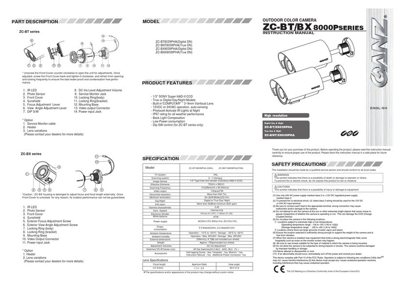 Ganz ZC-BT8000 Series instruction manual