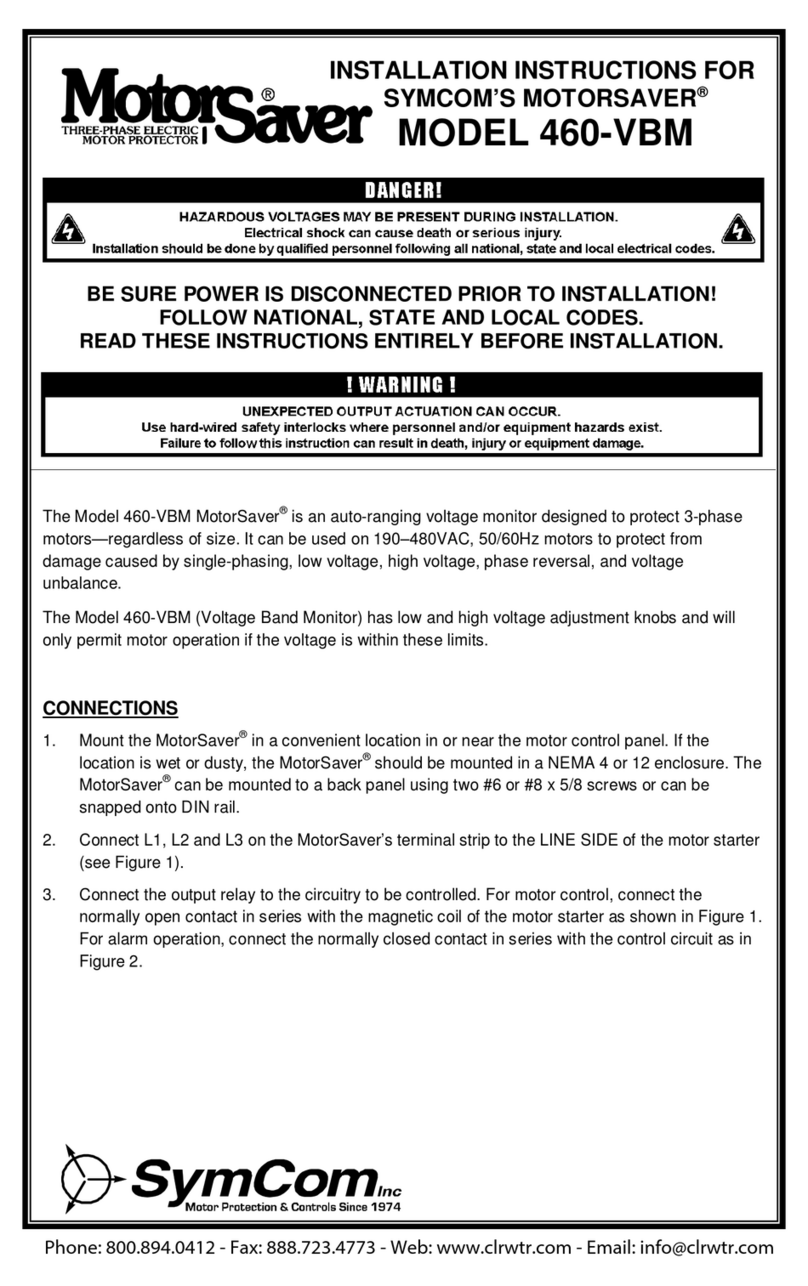 Motor Saver SymCom 460-VBM installation instructions