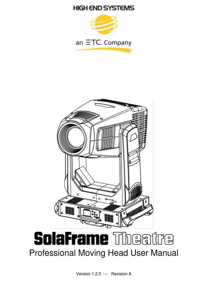 High End Systems SolaFrame Theatre user manual
