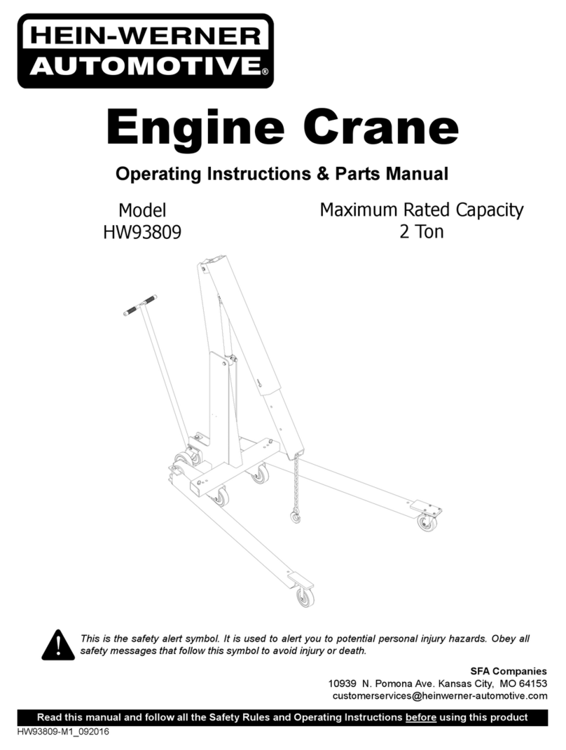 HEIN-WERNER AUTOMOTIVE HW93809 Operating instructions & parts manual
