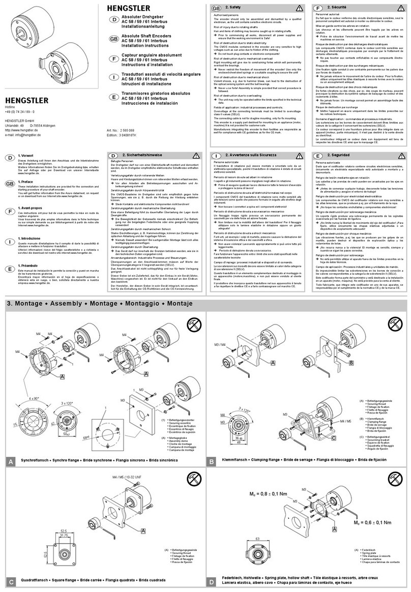 Hengstler AC 58 Interbus installation instructions
