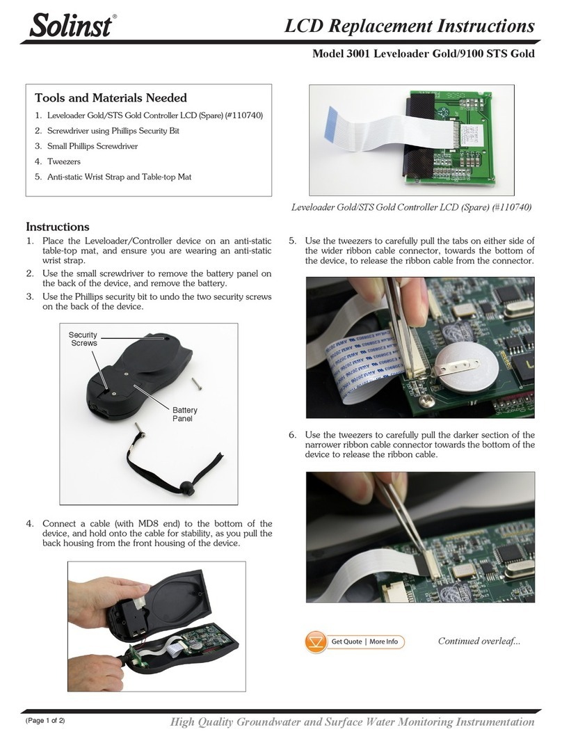 Solinst 9100 STS Gold Replacement instructions