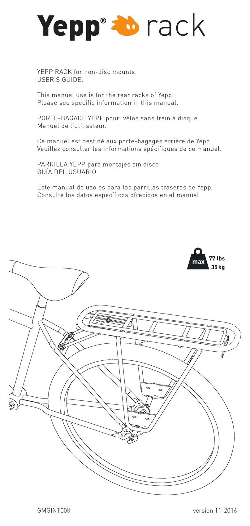 Thule YEPP RACK User manual Thule YEPP RACK User manual