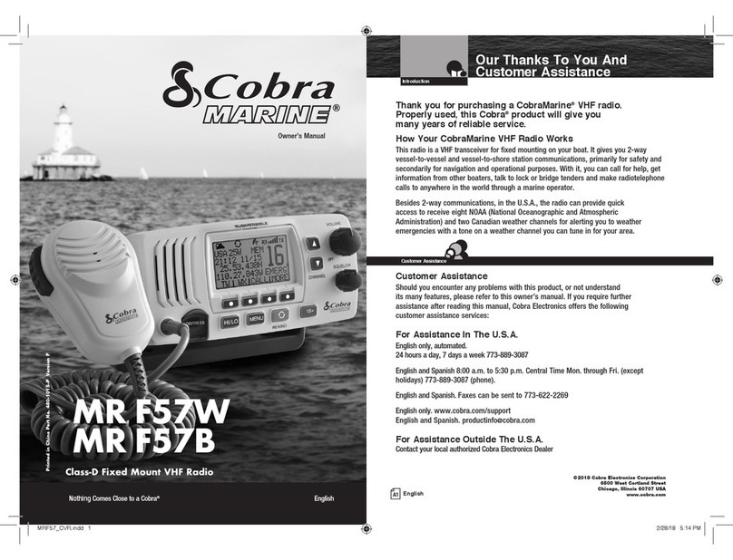 Cobra Marine MR F57W owner's manual