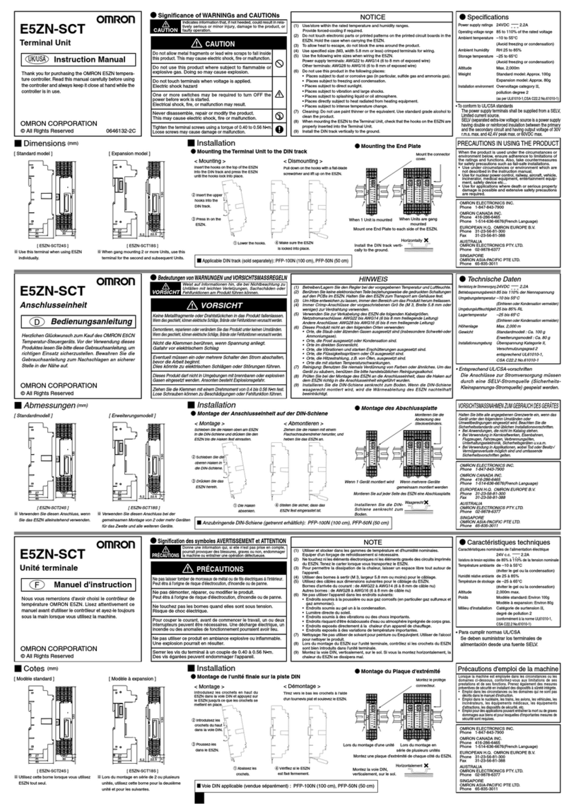 Omron E5ZN-SCT instruction manual