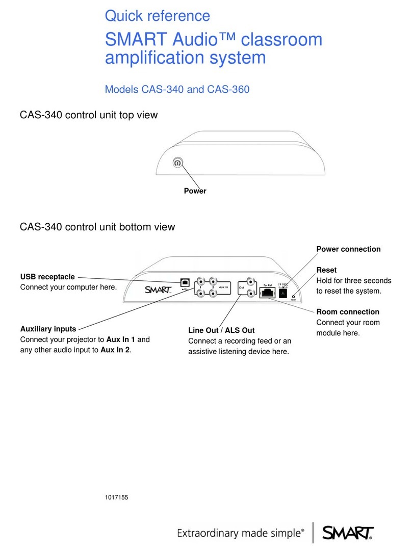 SMART Audio CAS-340 quick reference SMART Audio CAS-340 quick reference