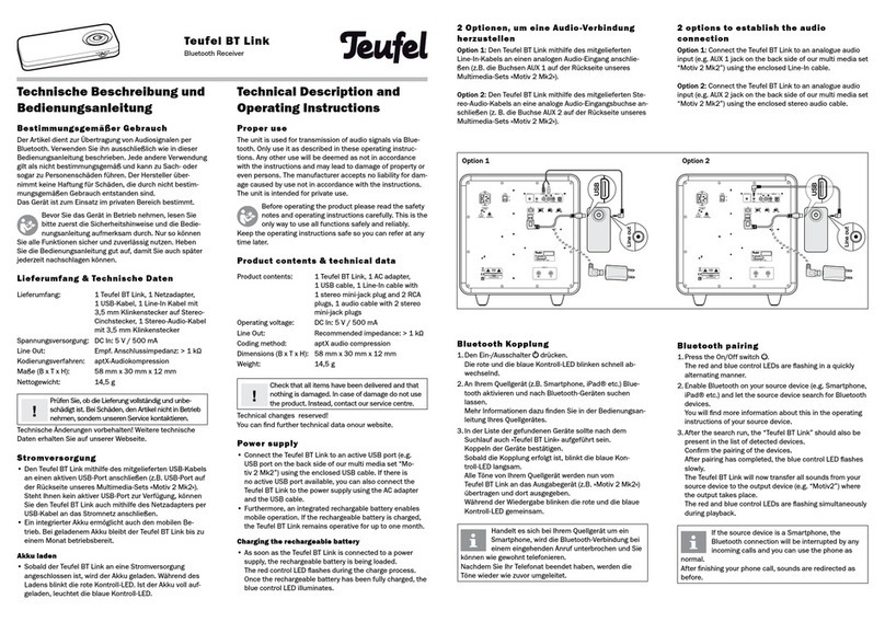 Teufel BT Link operating instructions