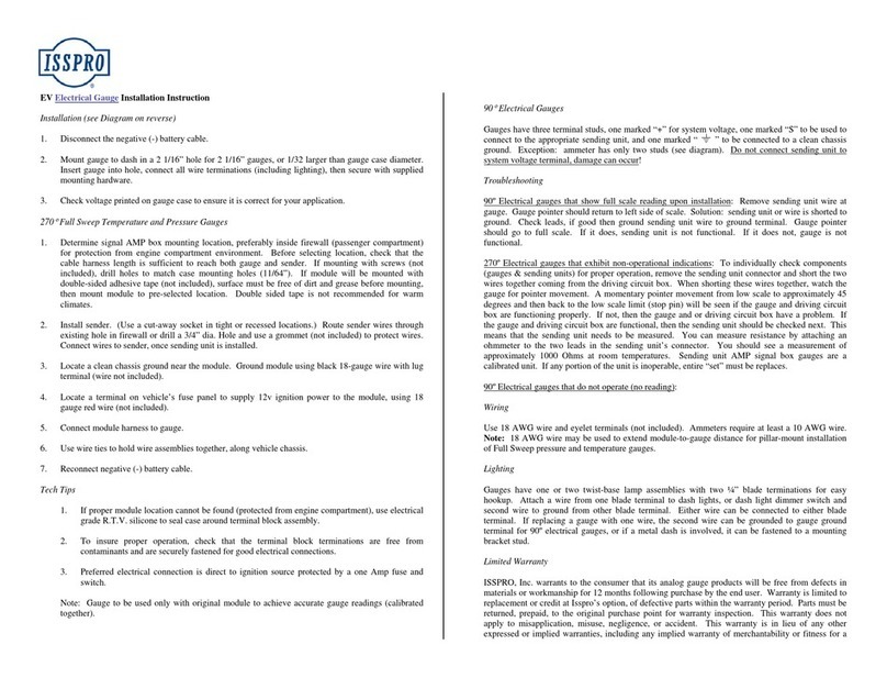 Isspro EV Installation instructions manual
