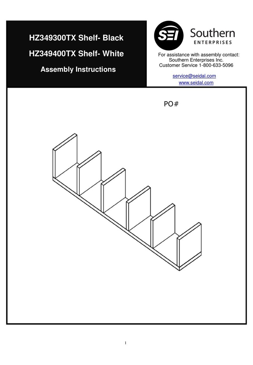 Southern Enterprises HZ349300TX Assembly instructions Southern Enterprises HZ349300TX Assembly instructions