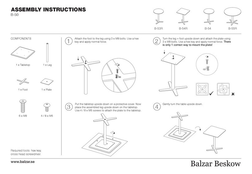 Balzar Beskow B-50 Assembly instructions