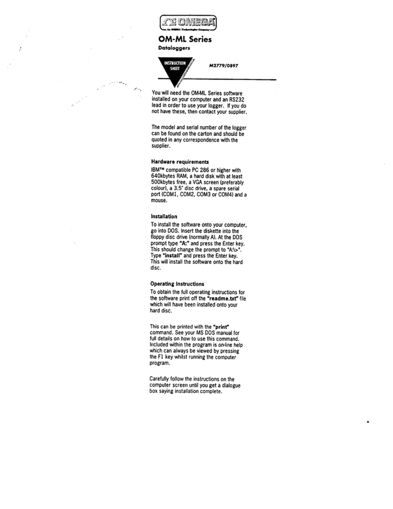 Omega Om-ML Series User manual