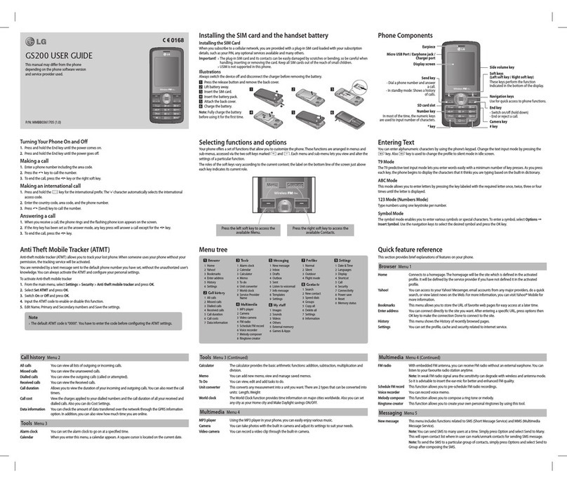 LG GS200 User manual
