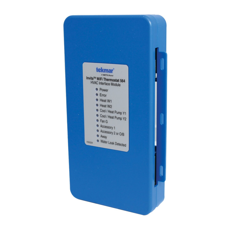 Tekmar Invita Quick setup guide Tekmar Invita Quick setup guide
