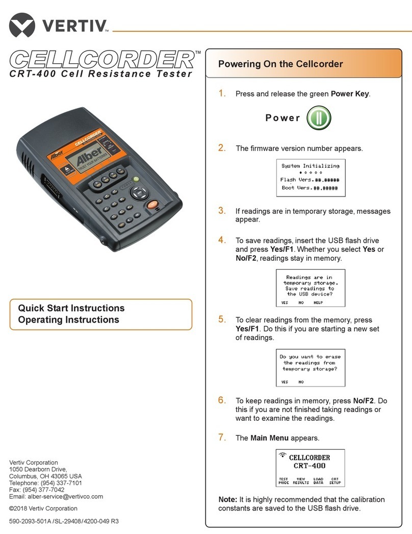 Vertiv Alber Cellcorder CRT-400 operating instructions Vertiv Alber Cellcorder CRT-400 operating instructions