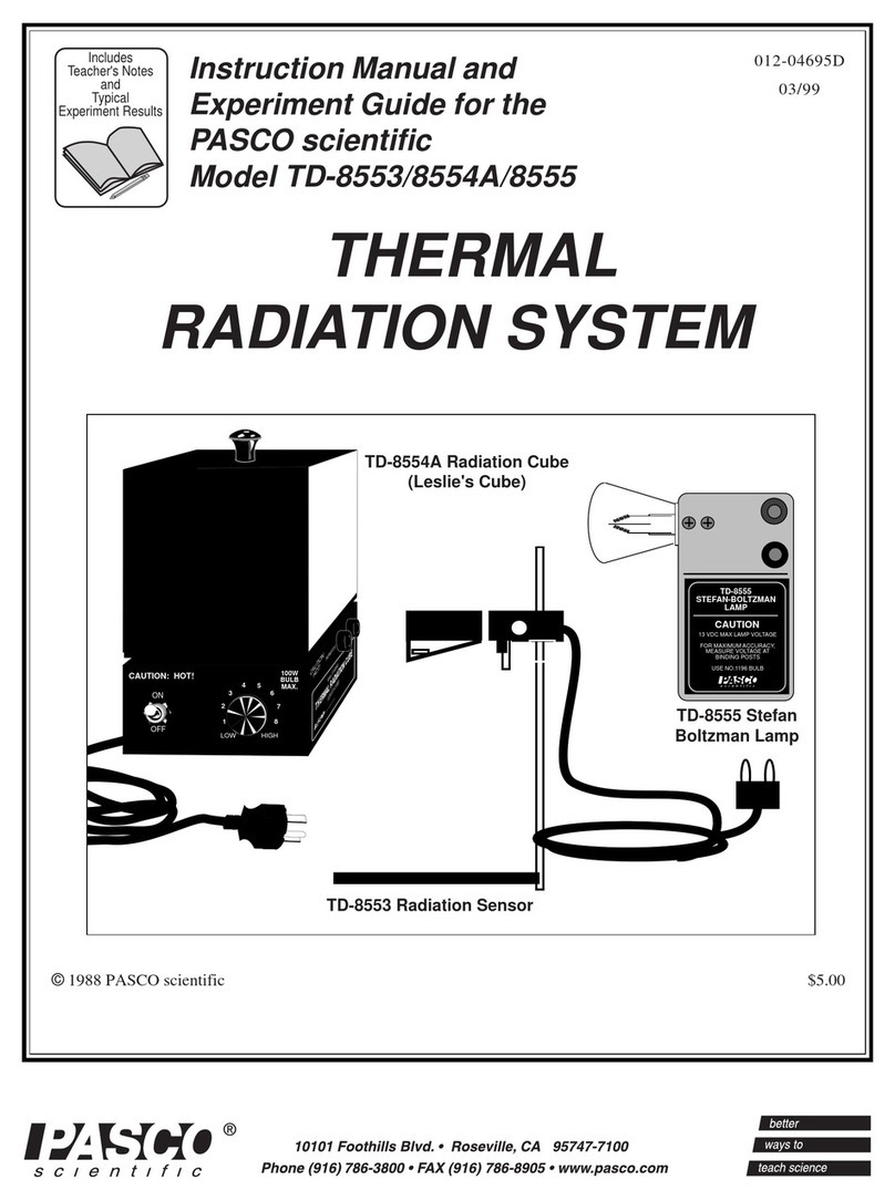 Pasco Scientific TD-8553 User manual