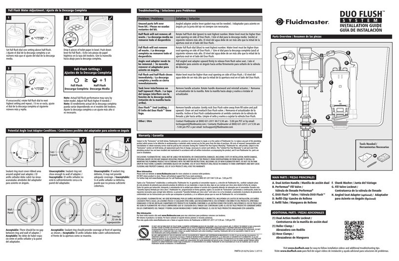 Fluidmaster Duo flush User manual