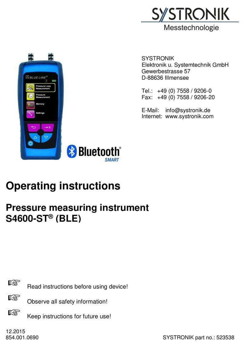 SYSTRONIK S4600-ST operating instructions
