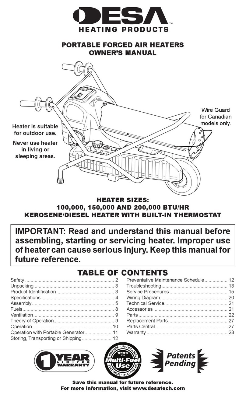 Desa 100,000 BTU/Hr Models owner's manual