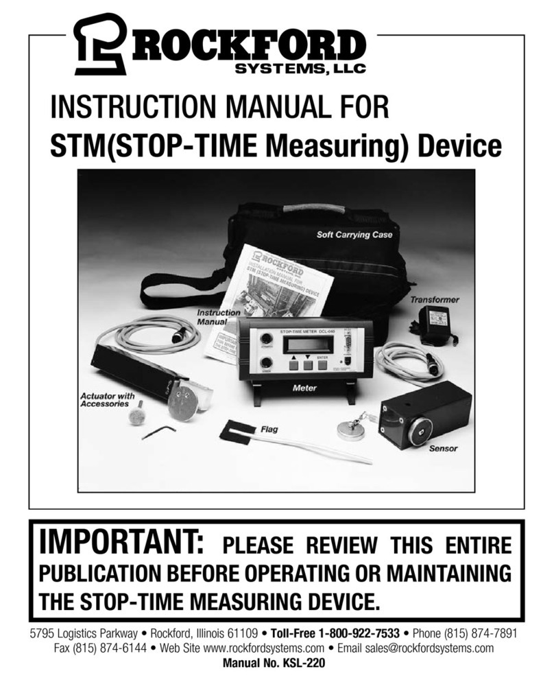 Rockford Systems Stop-Time Measuring Device instruction manual