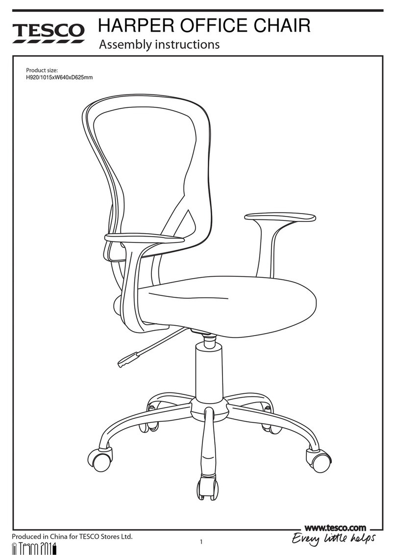 Tesco HARPER OFFICE CHAIR Assembly instructions