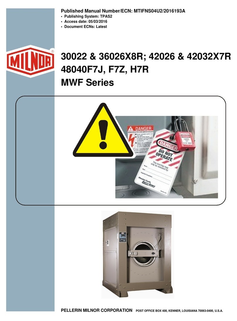 Milnor 30022F8J Installation and operating manual