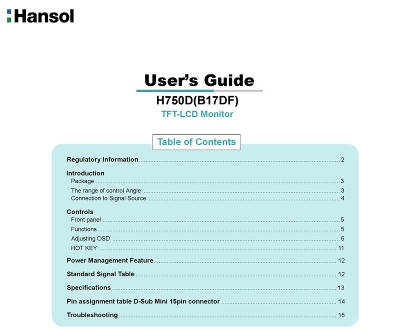 Hansol H750D User manual Hansol H750D User manual