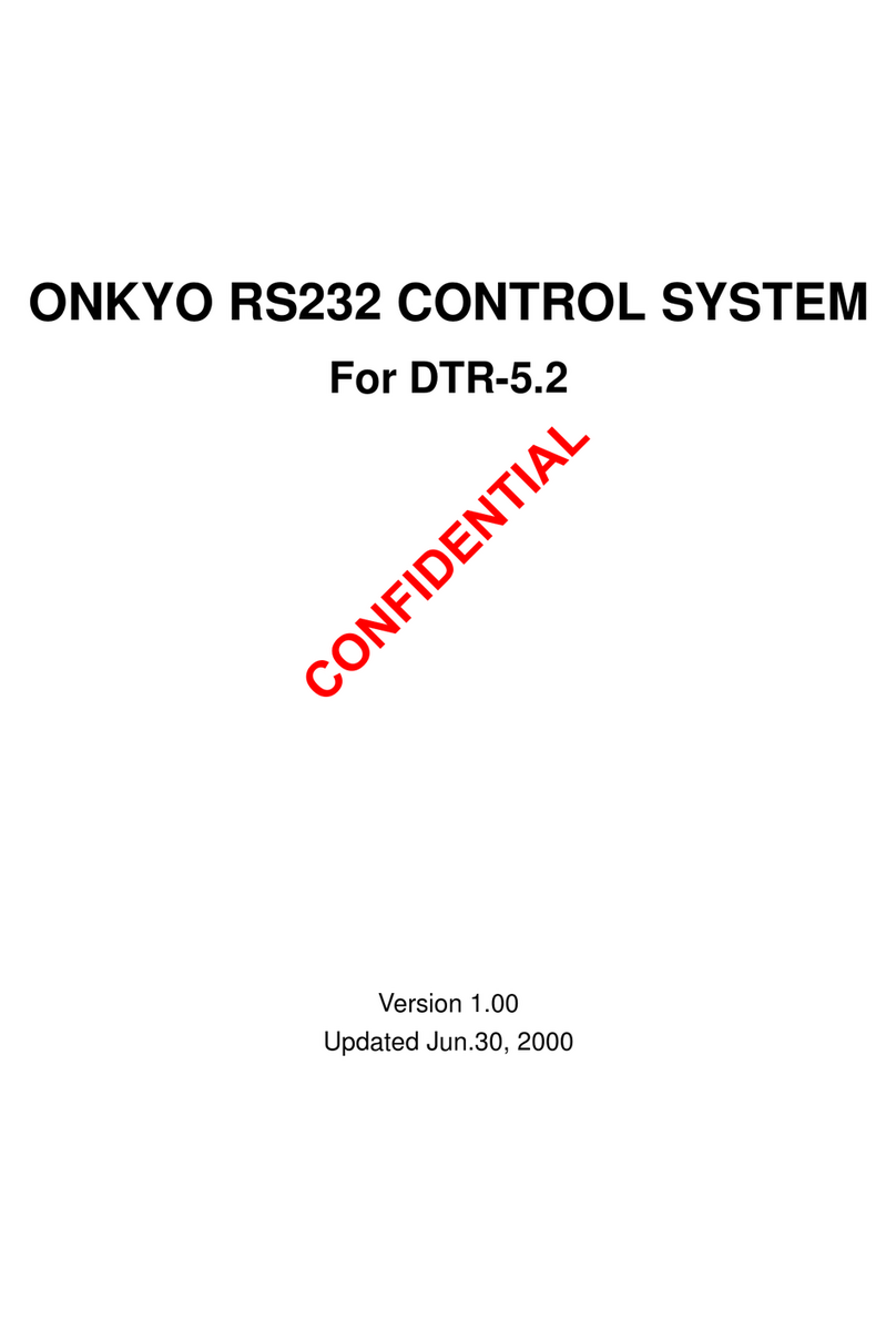 Onkyo RS232 CONTROL SYSTEM Service manual