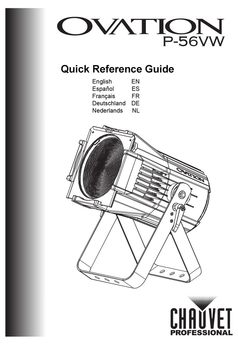 Chauvet Professional OVATION P-56VW Quick reference guide Chauvet Professional OVATION P-56VW Quick reference guide