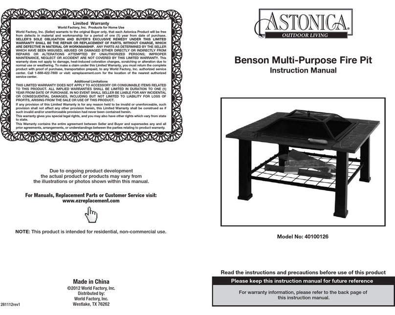 Astonica 40100126 instruction manual