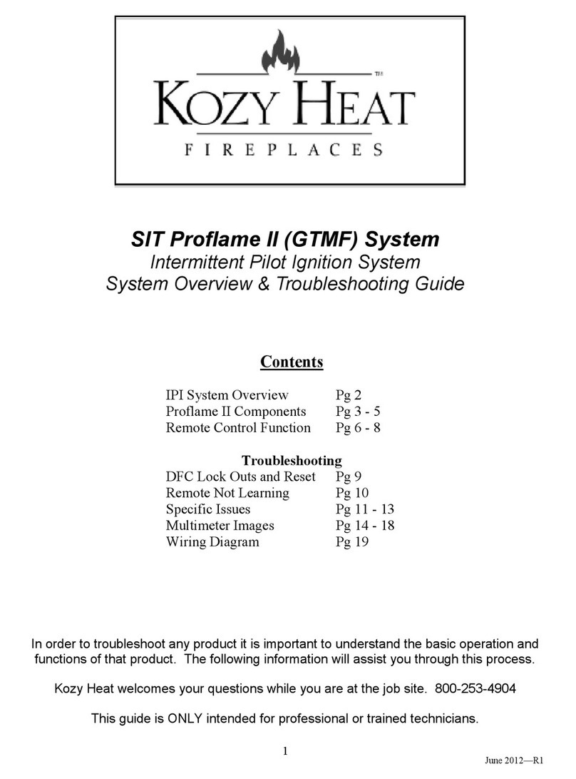 kozy heat SIT Proflame II User manual