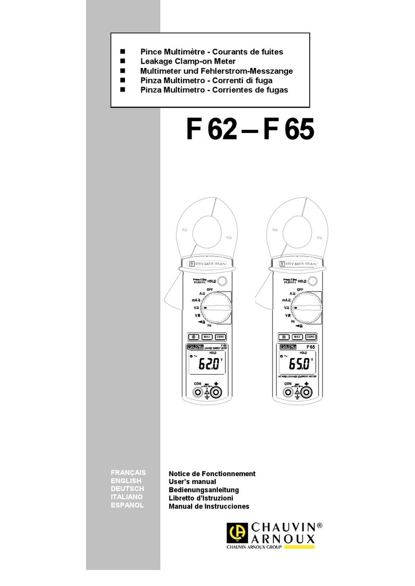 Chauvin Arnoux F 65 user manual