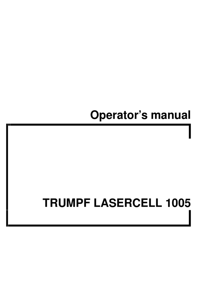 Trumpf LASERCELL 1005 Operator's manual