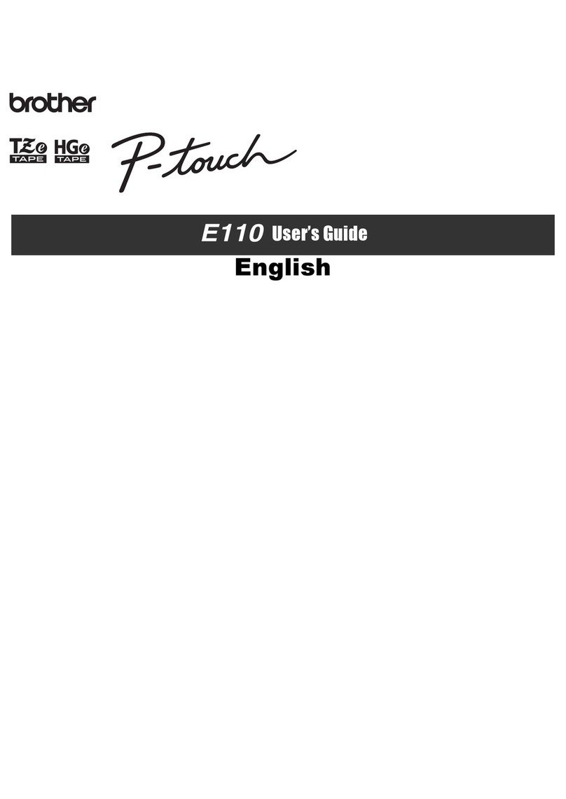 Brother P-touch E110 user guide