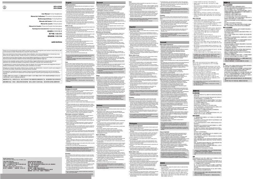 Audio Technica ATH-LS70iS user manual