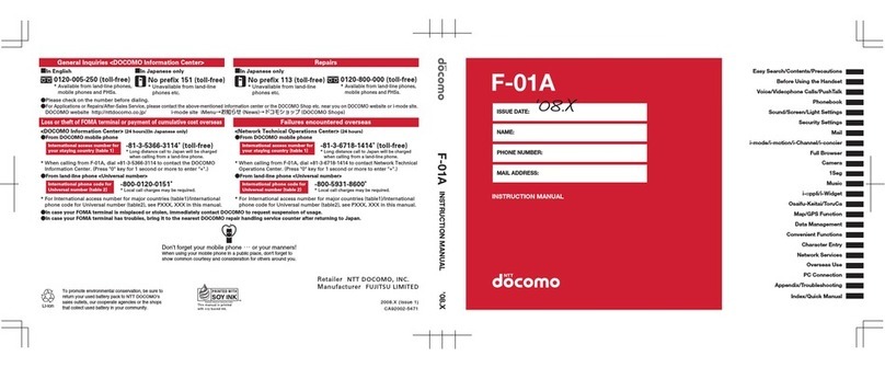 Fujitsu NTT DOCOMO F-01A instruction manual