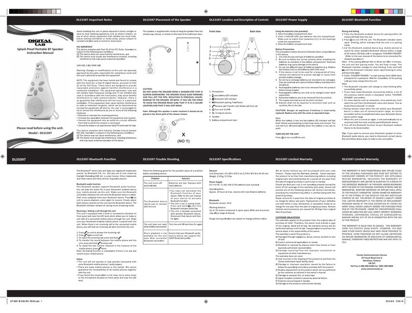 DIGITAL LAB DLS3397 instruction manual